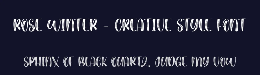 Rose Winter – Creative Style Font by creativeletter — Display Font — thumbnail 2