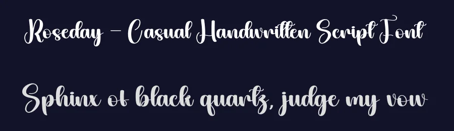 Roseday – Casual Handwritten Script Font by creativeletter — Script Handwritten Font — thumbnail 2