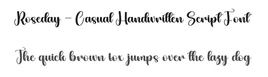 Roseday – Casual Handwritten Script Font by creativeletter — Script Handwritten Font