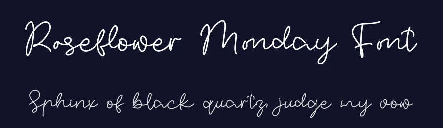 Roseflower Monday Font by letterfabric — Script Handwritten Font — thumbnail 2