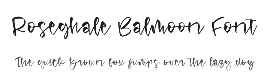 Roseghale Balmoon Font by perspectype — Script Handwritten Font