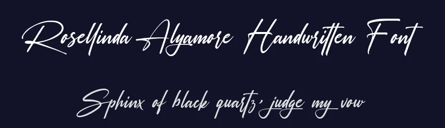 Rosellinda Alyamore Handwritten Font by [email protected] — Script Handwritten Font — thumbnail 2