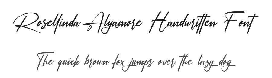 Rosellinda Alyamore Handwritten Font by [email protected] — Script Handwritten Font