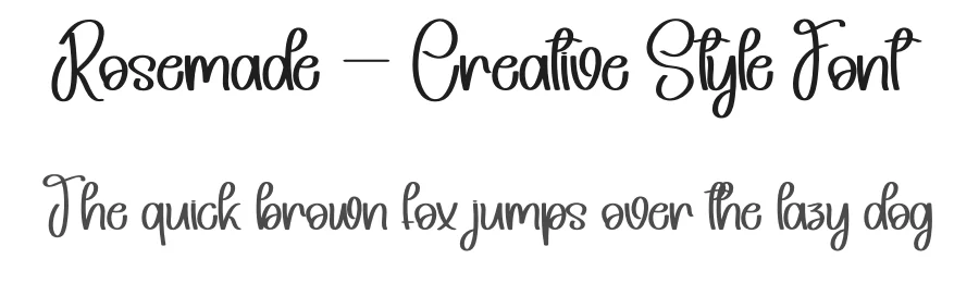 Rosemade – Creative Style Font by andikastudio — Display Font