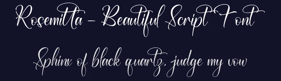 Rosemitta – Beautiful Script Font by letterfabric — Script Handwritten Font — thumbnail 2
