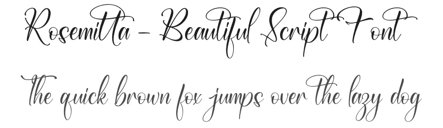 Rosemitta – Beautiful Script Font by letterfabric — Script Handwritten Font