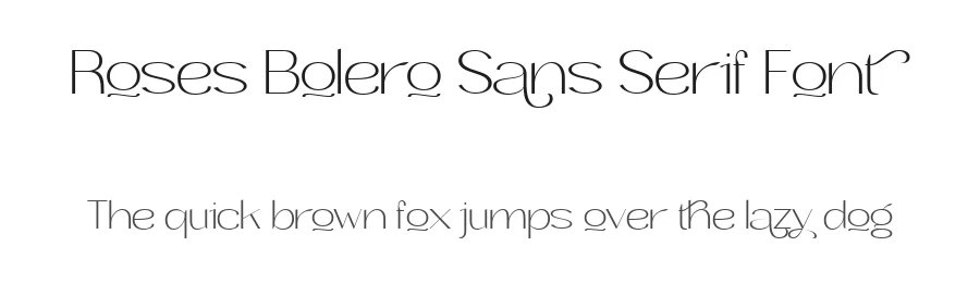 Roses Bolero Sans Serif Font by MixJpg β Sans Serif Font