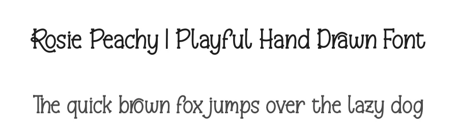 Rosie Peachy | Playful Hand Drawn Font by Gracetypestudio — Script Handwritten Font