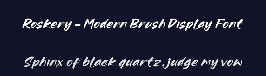 Roskery – Modern Brush Display Font by glorytype — Decorative Font — thumbnail 2