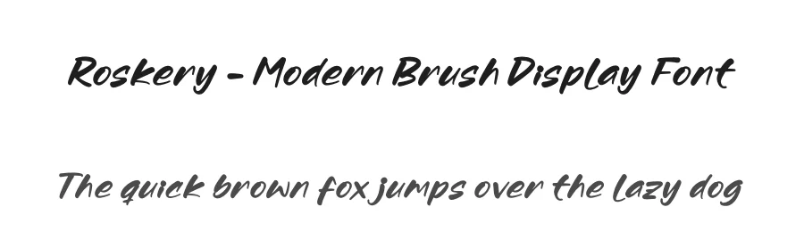 Roskery – Modern Brush Display Font by glorytype — Decorative Font