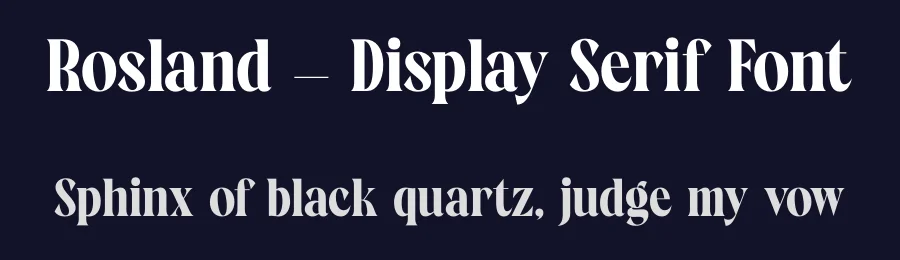 Rosland – Display Serif Font by timelesstype.co — Display Font — thumbnail 2