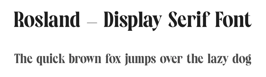 Rosland – Display Serif Font by timelesstype.co — Display Font