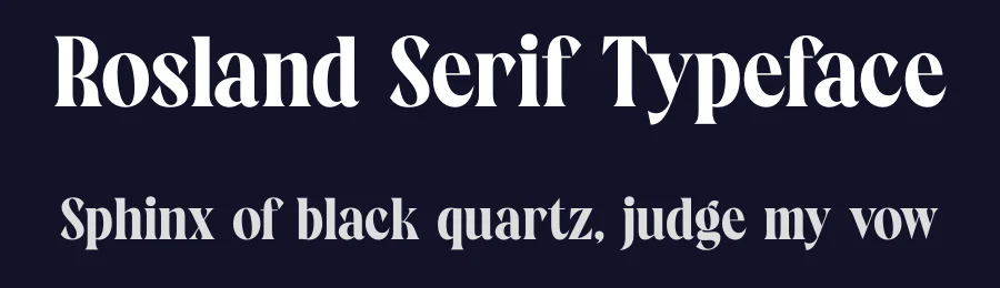Rosland Serif Typeface by timelesstype.co — Display Font — thumbnail 2
