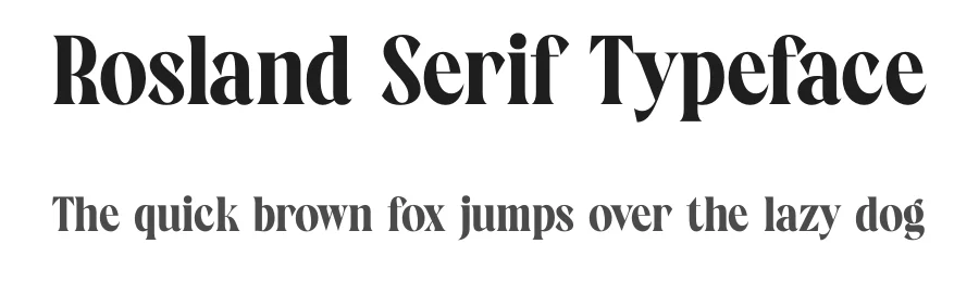 Rosland Serif Typeface by timelesstype.co — Display Font