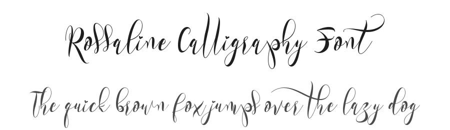Rossaline Calligraphy Font by Yoga Letter — Script Handwritten Font