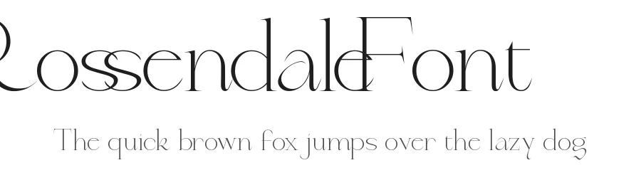 Rossendale Font by VinType — Display Font