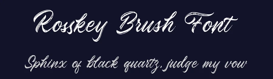 Rosskey Brush Font by sancreastd. — Script Handwritten Font — thumbnail 2