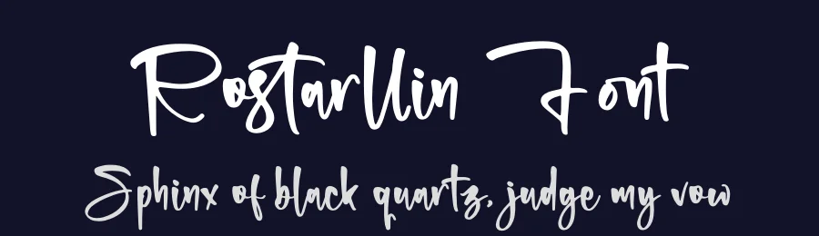 Rostarllin Font by glorytype — Script Handwritten Font — thumbnail 2