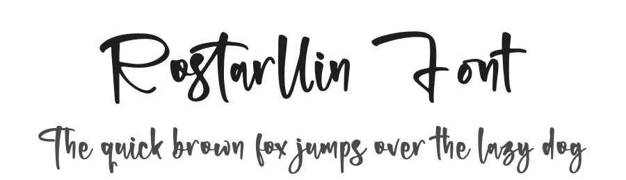 Rostarllin Font by glorytype — Script Handwritten Font
