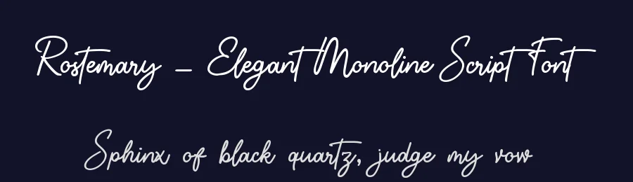 Rostemary – Elegant Monoline Script Font by Almarkha Type — Decorative Font — thumbnail 2