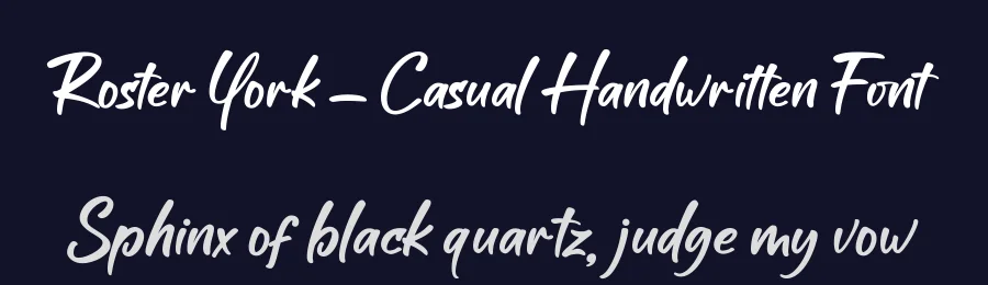 Roster York – Casual Handwritten Font by Basnistudio — Script Handwritten Font — thumbnail 2