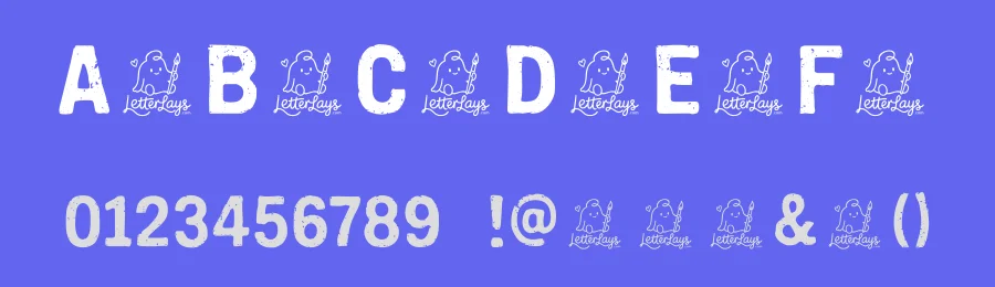 Rough Stampy Free Font by Letterlays — Display Font — thumbnail 3