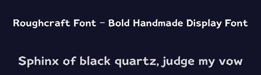 Roughcraft Font – Bold Handmade Display Font by letterhanna — Display Font — thumbnail 2