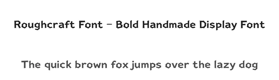 Roughcraft Font – Bold Handmade Display Font by letterhanna — Display Font
