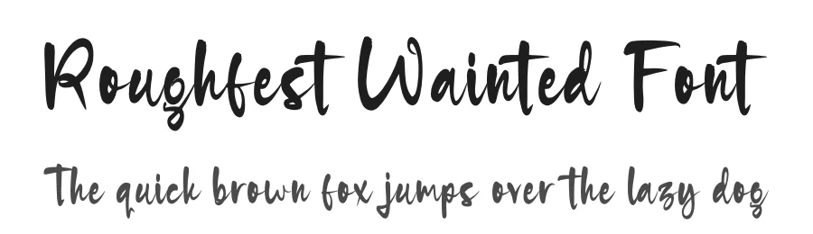 Roughfest Wainted Font by glorytype — Script Handwritten Font