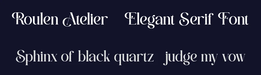 Roulen Atelier – Elegant Serif Font by FlawlessAndCo — Decorative Font — thumbnail 2