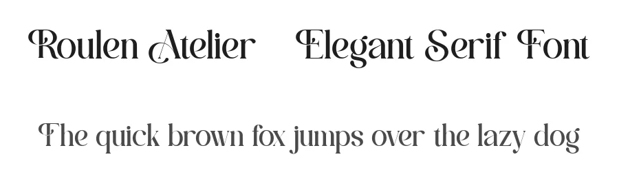 Roulen Atelier – Elegant Serif Font by FlawlessAndCo — Decorative Font