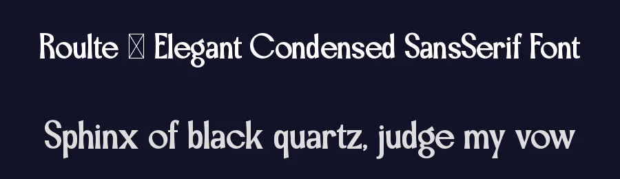 Roulte – Elegant Condensed SansSerif Font by Maiko Hatta — Decorative Font — thumbnail 2