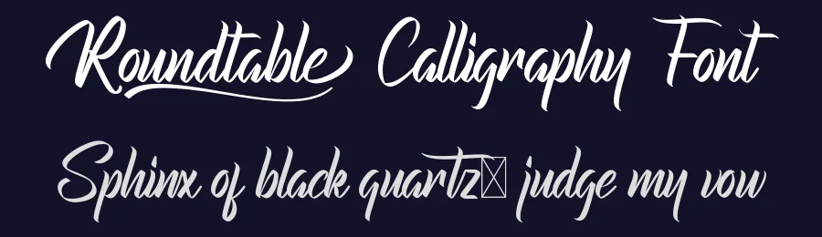 Roundtable Calligraphy Font by CalligraphyFonts.net — Script Handwritten Font — thumbnail 2