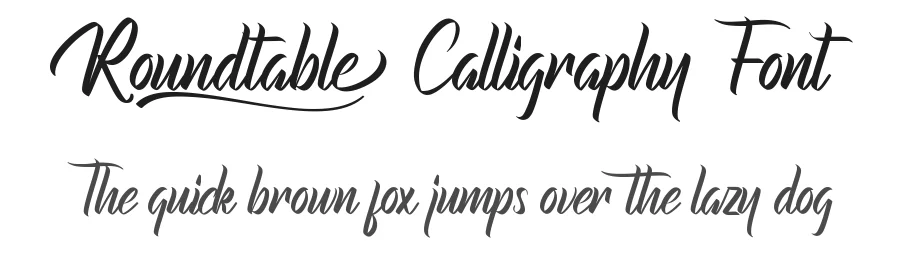 Roundtable Calligraphy Font by CalligraphyFonts.net — Script Handwritten Font