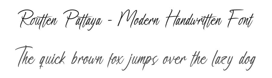Routten Pattaya – Modern Handwritten Font by stylishtype.co — Serif Font