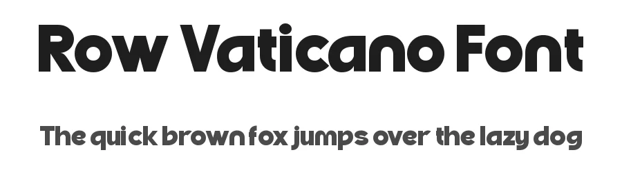 Row Vaticano Font by mixjpg — Display Font