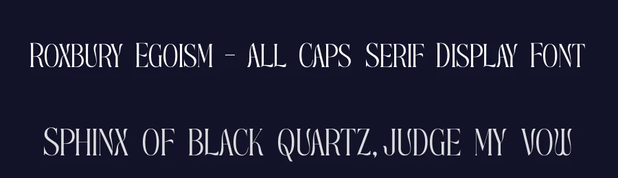 Roxbury Egoism – All Caps Serif Display Font by timelesstype.co — Display Font — thumbnail 2