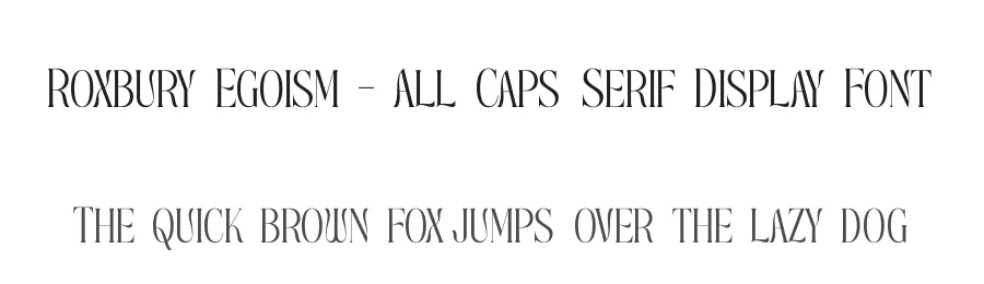 Roxbury Egoism – All Caps Serif Display Font by timelesstype.co — Display Font