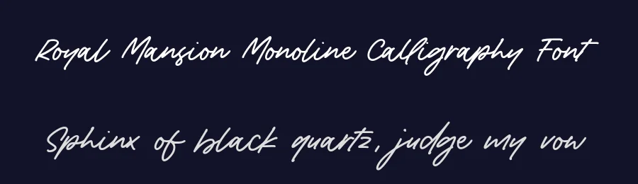 Royal Mansion Monoline Calligraphy Font by balpirick — Script Handwritten Font — thumbnail 2