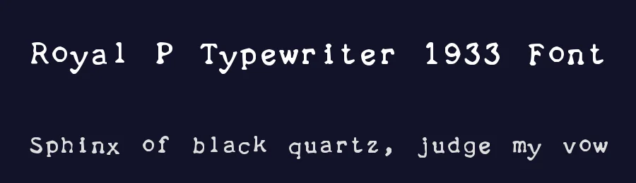 Royal P Typewriter 1933 Font by zai — Display Font — thumbnail 2
