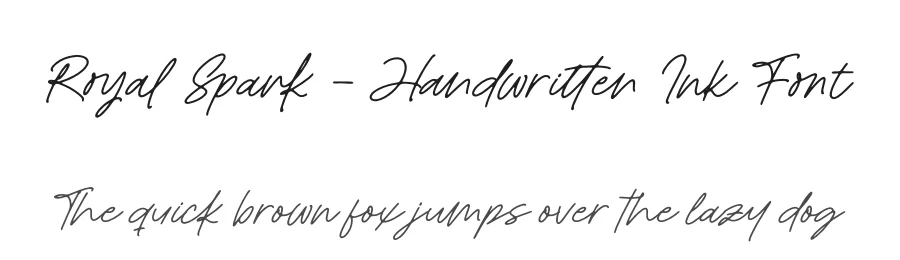 Royal Spark – Handwritten Ink Font by letterenastudios — Script Handwritten Font