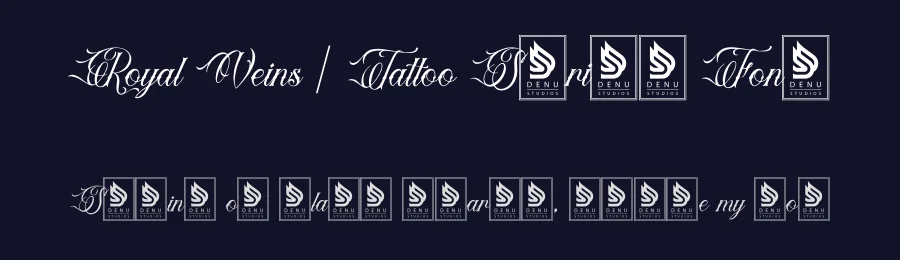 Royal Veins | Tattoo Script Font by Denustudios — Blackletter Font — thumbnail 2