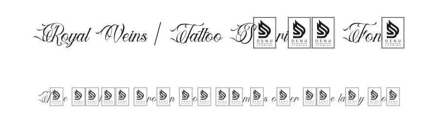 Royal Veins | Tattoo Script Font by Denustudios — Blackletter Font