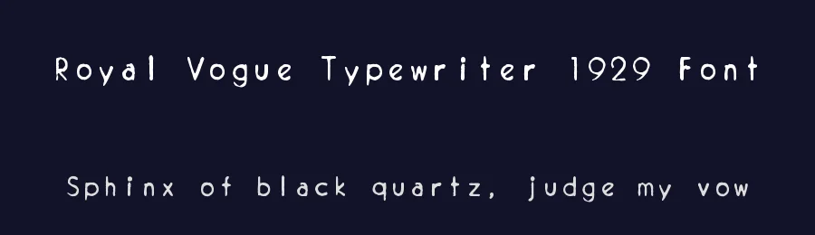 Royal Vogue Typewriter 1929 Font by zai — Display Font — thumbnail 2