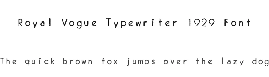Royal Vogue Typewriter 1929 Font by zai — Display Font