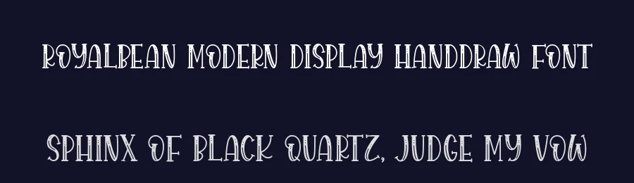 ROYALBEAN Modern Display Handdraw Font by balpirick — Display Font — thumbnail 2