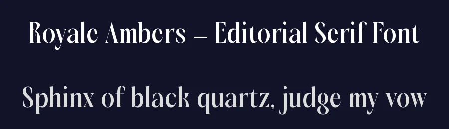 Royale Ambers – Editorial Serif Font by timelesstype.co — Serif Font — thumbnail 2