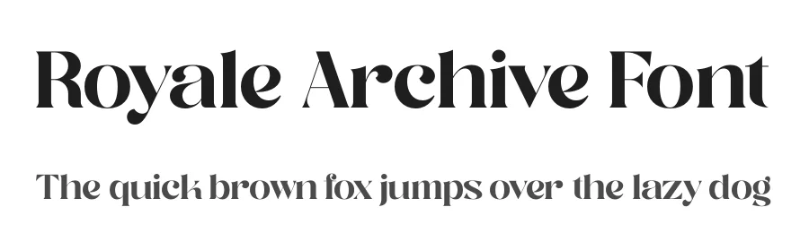 Royale Archive Font by timelesstype.co — Display Font