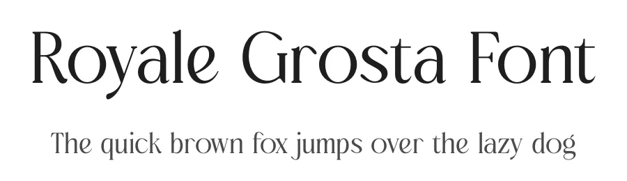 Royale Grosta Font by timelesstype.co — Display Font