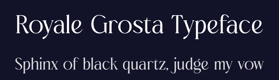 Royale Grosta Typeface by timelesstype.co — Display Font — thumbnail 2